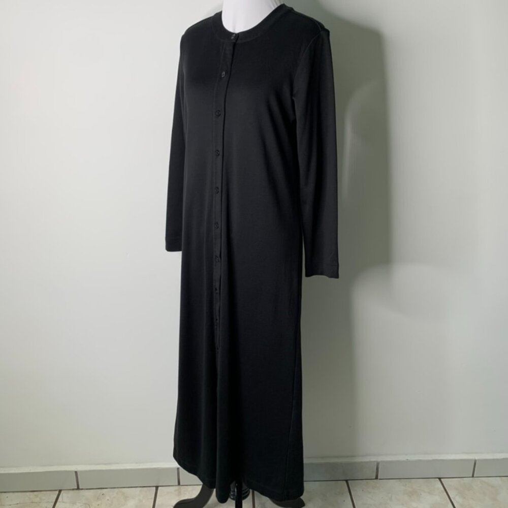AYR Women's Black Long Sleeve Button Down Long Sleeve Maxi Dress Size Medium - Picture 2 of 10